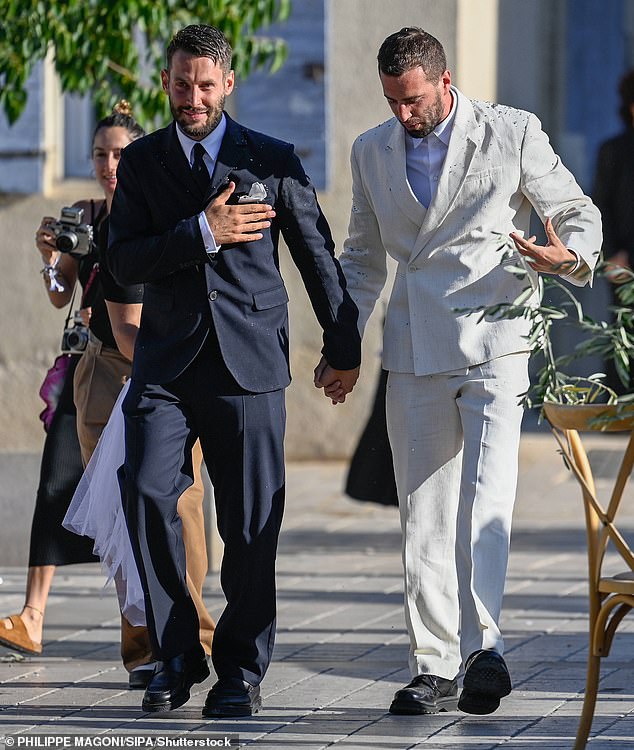 Simon founded the Paris-based fashion brand Jacquemus and dated her husband, digital agent Marco, for four years before tying the knot (pictured in 2022).
