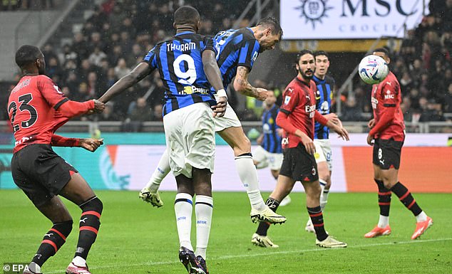 Goals from Franceso Acerbi and Marcus Thuram beat AC Milan on Monday night