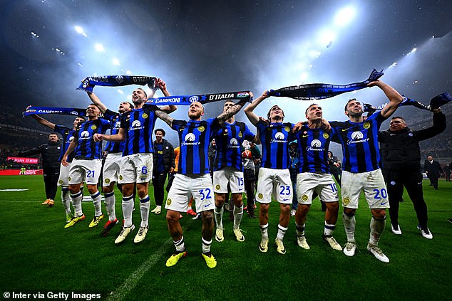 Inter Milan have a 17-point lead over their closest rival, AC Milan, with five games left to play.
