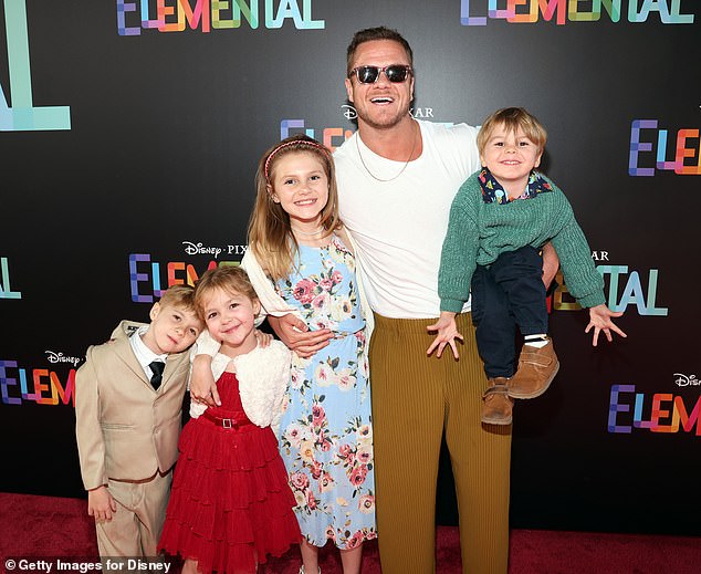 The singer and his ex-wife share daughters Arrow Eve, 11, Gia James, Coco Rae, both 6, and son Valentine, 4.