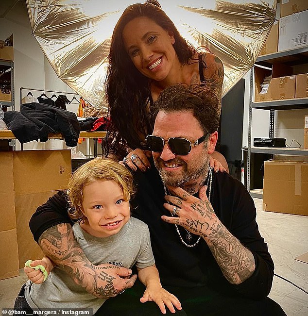 Margera, his ex-wife Nicole Boyd and their son Phoenix, five years old