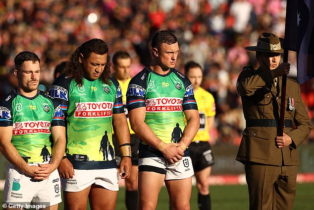 The NRL has also extended its Anzac Day commemorations to the entire round with The Last Post played before each match.