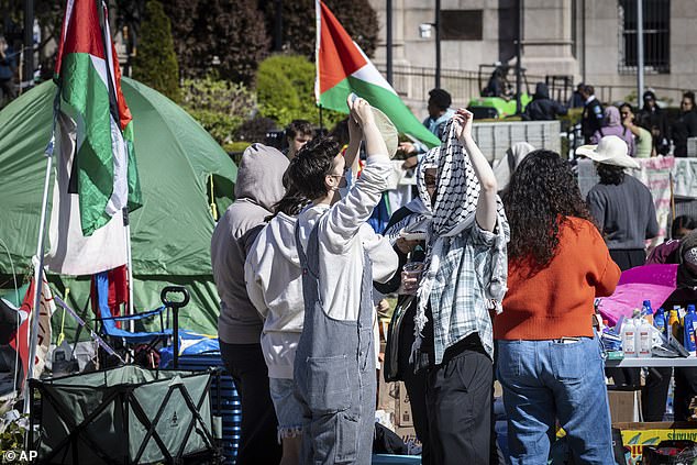 Protesters at Columbia have created a pro-Palestinian encampment on campus, with more than 100 arrested during sit-ins last week.