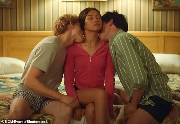 The 'kiss' question was a reference to this hot scene from the new movie Challengers