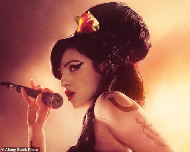 The actress, 27, plays the late Amy Winehouse in the biopic.