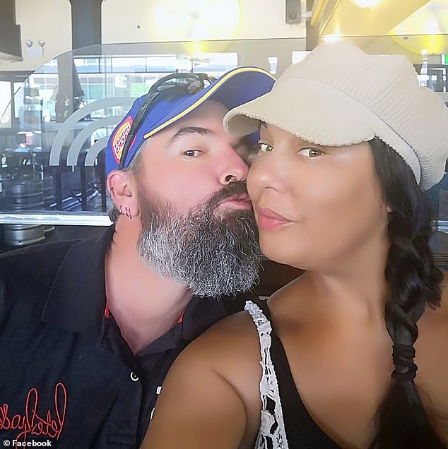 Brad Oreo posted a photo of his partner Karina Abel (pictured together) on his Facebook page following her tragic death. 