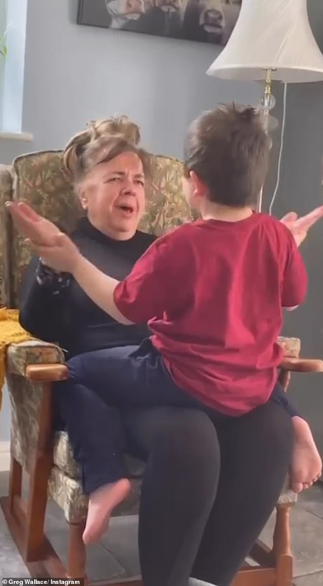 The Masterchef star shared a sweet video of his son telling his grandmother and captioned the clip 'Sid & Nonna' while tagging the charity Ambitious About Autism.