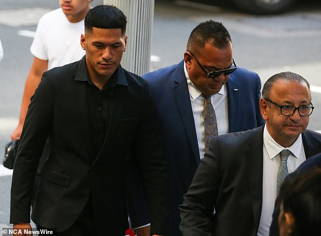 Junior Amone and his father Talatau Amone appeared in the Downing Center District Court in Sydney on Tuesday.