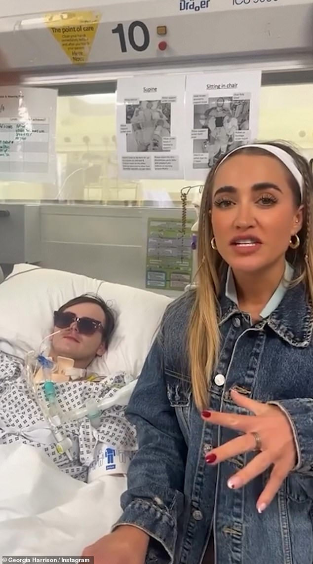 The Love Island star, 29, told how content creator Louie Mills was left paralyzed by a rare medical condition while visiting him in hospital.