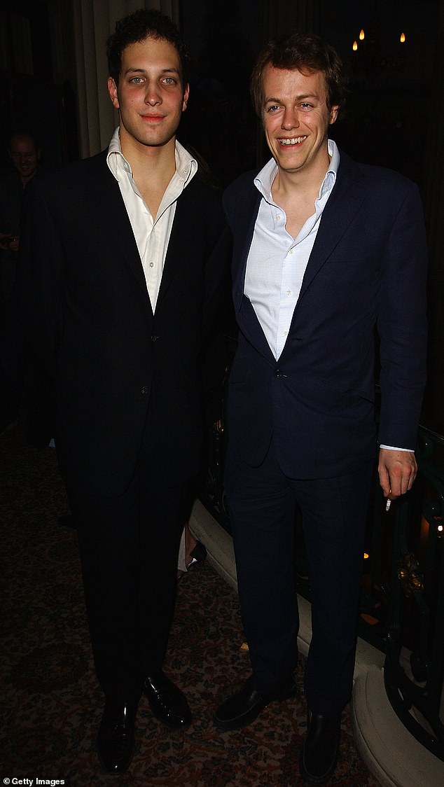 Lord Frederick-Windsor (L) and Tom Parker Bowles attend the UNICEF End Child Exploitation campaign party at the RAC Club on October 20, 2003.