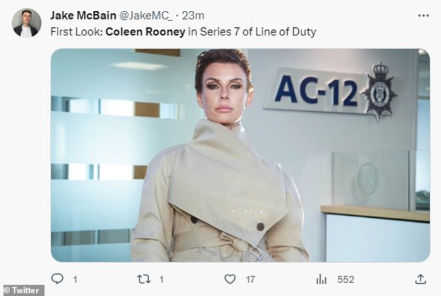 Coleen's followers praised the cheeky reference, with one even joking that she should land a role in Line Of Duty season seven.