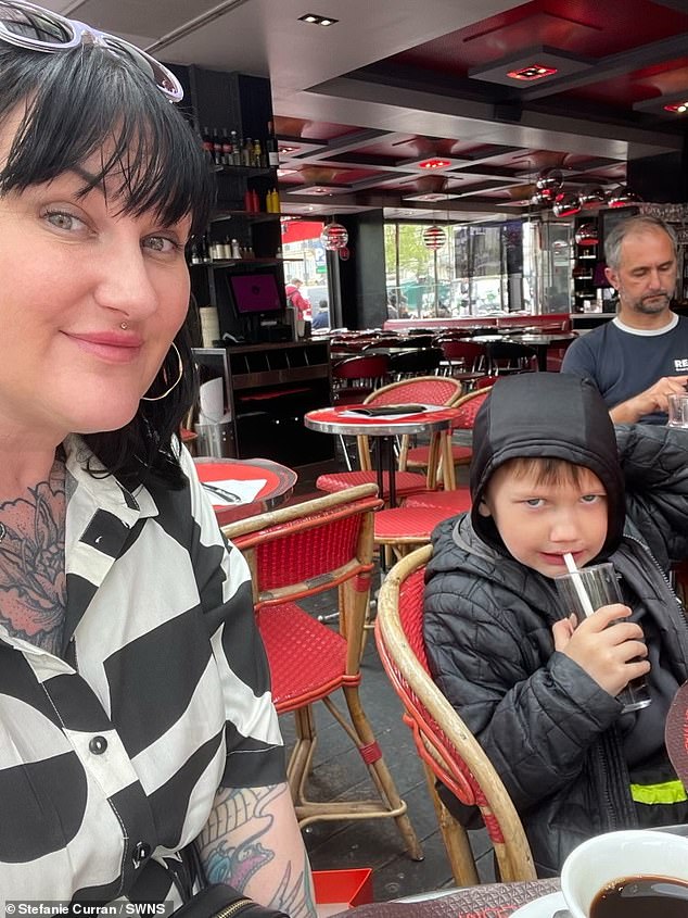 Stefanie Curran, 40, took her two sons Brody, 11, and Romeo, seven, to France after not having enough money for a week-long getaway.