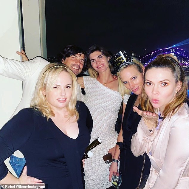 Rebel said she celebrated the New Year with a 'fun gang'