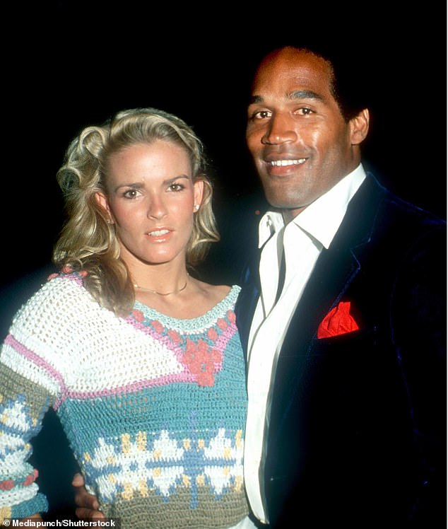 OJ Simpson became one of America's most infamous figures after being charged with the 1994 murder of his ex-wife Nicole (the former couple are pictured together).