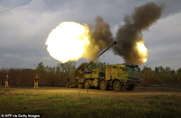 Gunners from the 43rd Separate Mechanized Brigade of the Ukrainian Armed Forces fired on a Russian position in the Kharkiv region earlier this month.