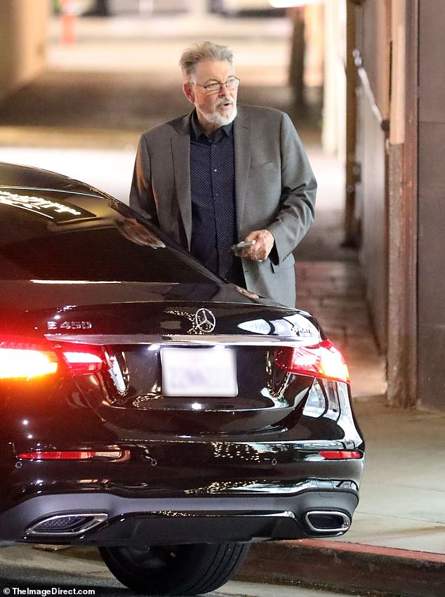 Joining the 83-year-old Yorkshireman and 75-year-old Texan was his other long-time co-star Jonathan Frakes (pictured), who also directs several Star Trek television series.
