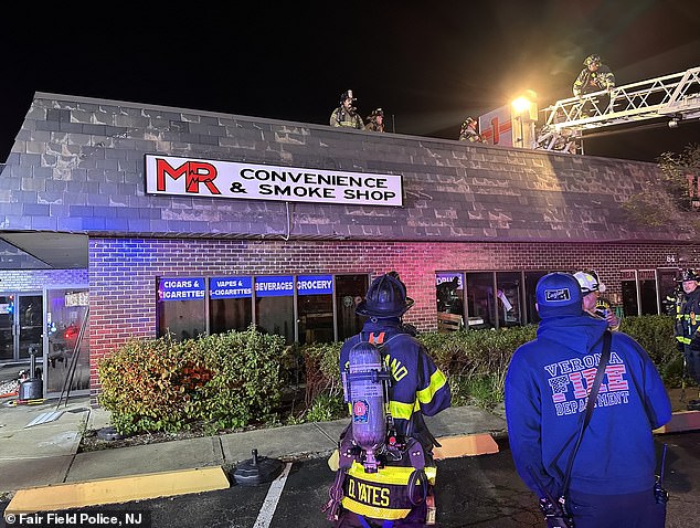 Authorities later said the most fire damage occurred in the area of ​​MR Convenience and Smoke Shop.