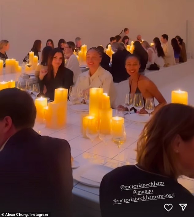 She enjoyed an elegant dinner at the event and shared a video on her story of Emily and Adwoa sitting at the table in front of her, who looked dapper in suits.