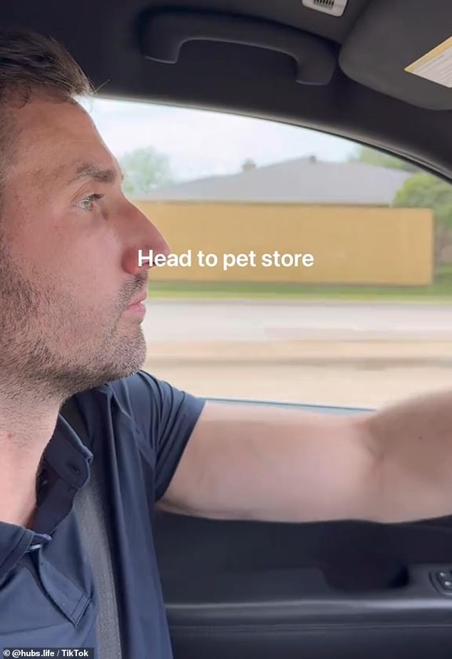 He logged off at 4 pm and stopped at the pet store on the way home to buy some food for his dog Benny.