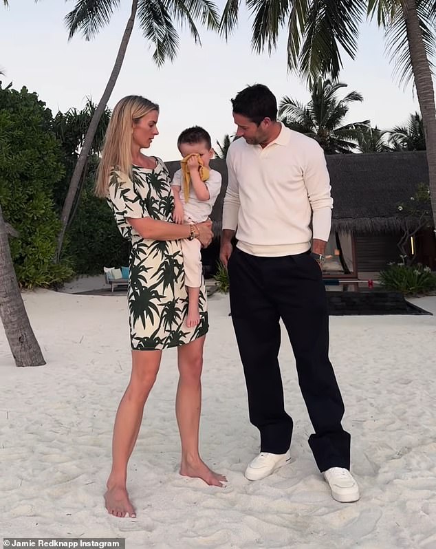 The former professional soccer player went on a getaway to an exotic island with Frida and her two-year-old son Raphael.