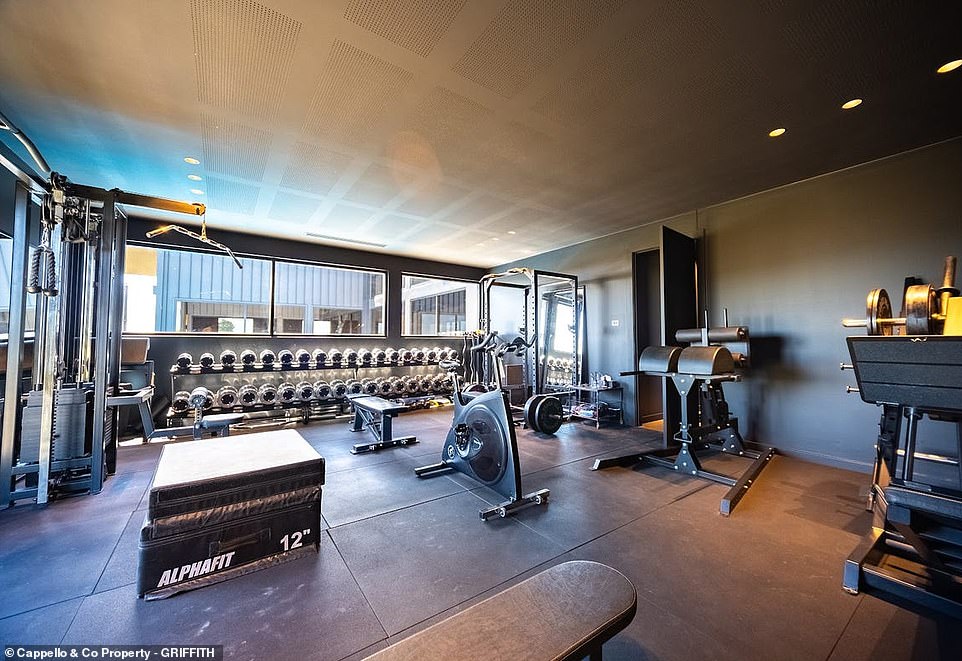 Fitness fanatics will love the bright gym with an impressive array of weights and exercise machines.