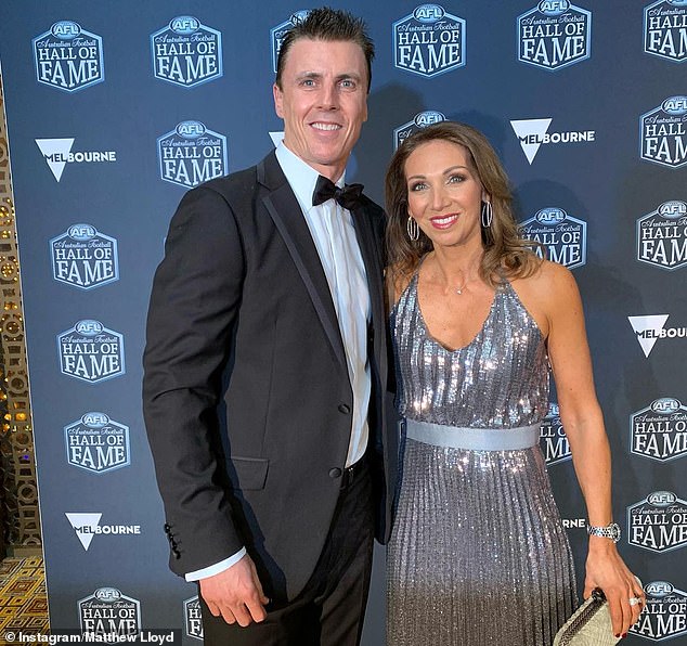 Essendon Bombers champion Lloyd (pictured with his wife Lisa) stated that 