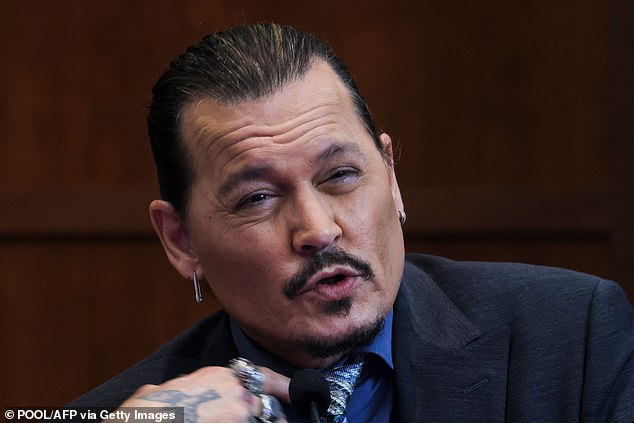 Tuesday marked a dubious anniversary involving Heard, as her ex-husband Johnny Depp accused her of planning a prank on him exactly eight years ago as she was upset that he left her 30th birthday party early. Depp pictured in 2022 in court from Fairfax, Virginia