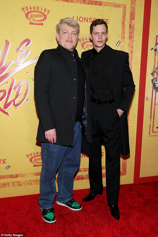 Bill also posed with director Moritz Mohr, 43, at the premiere. Moritz showed off his casual, cool style in a black blazer, blue jeans, and black and green sneakers.