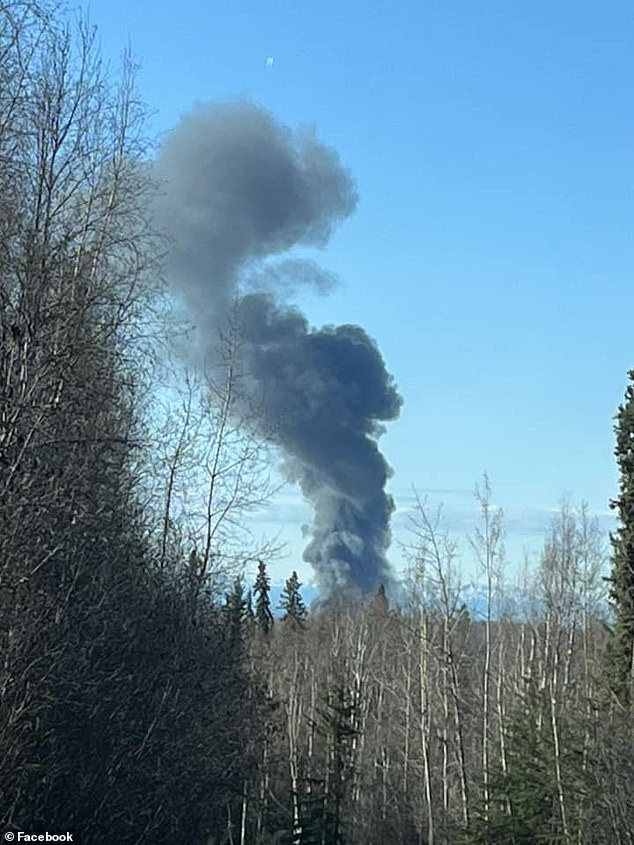 A witness said he heard what sounded like another explosion as well as a crash, and then saw a huge cloud of dark smoke.