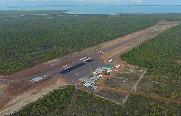 A charter plane reportedly flew from Mungalalu Truscott airbase (pictured) to Perth carrying some of the asylum seekers, but one man was missing and was not found until days later.