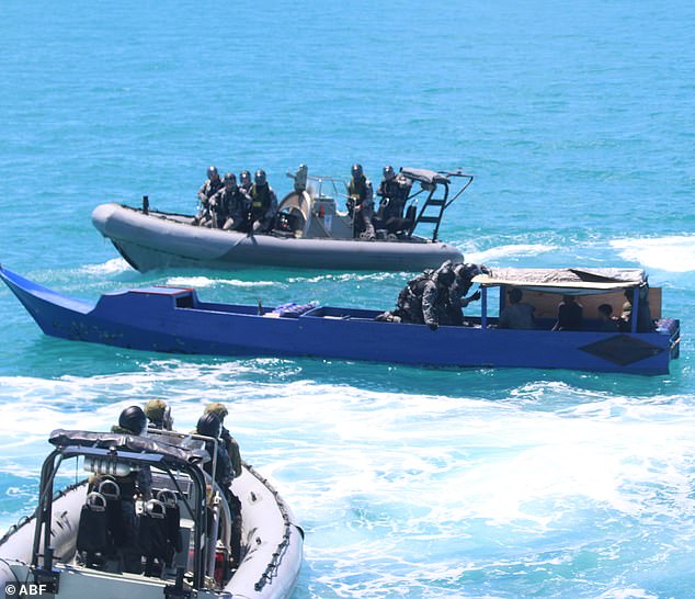 Australian authorities stopped an illegal Indonesian fishing boat off the Kimberley coast in March (pictured)