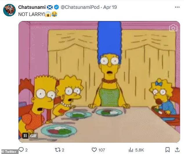 The Simpsons fans reacted on social media with a mix of surprise and mock shock at the news of the minor character's death.