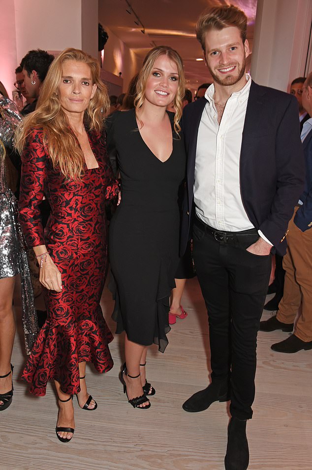 Lady Kitty Spencer, her mother Victoria Aitken and her brother Louis Spencer, Viscount Althorp, attend Tatler's English Roses 2017