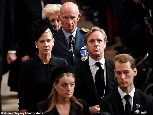 Kingston pictured alongside Lady Gabriella Windsor at the funeral of Queen Elizabeth II on September 19, 2022