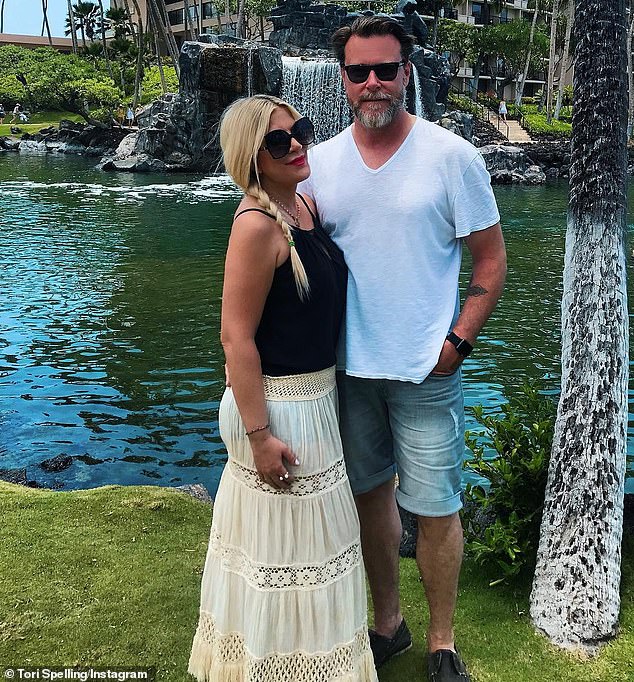 After her teenage romance, Tori moved on with Dean McDermott and the couple married in 2006, but filed for divorce earlier this month.  They share five children: Liam, 16, Stella, 15, Hattie, 11, Finn, 10, and Beau, six.