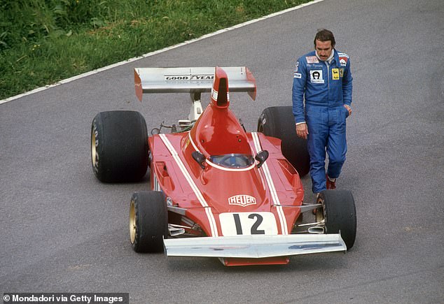 Clay Regazzoni wore a darker shade of blue, known as Azzurro Dino, in the same season.