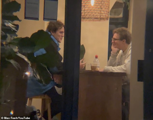 The private investigator photographed Max having coffee with friends, going out to lunch and meeting his agent.