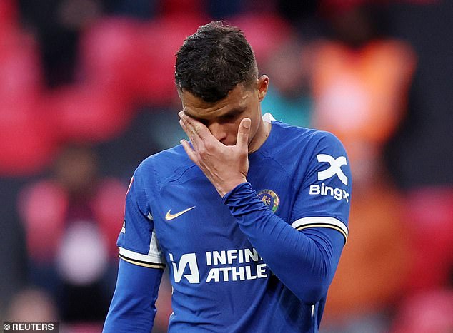 Thiago Silva was seen crying after the FA Cup semi-final defeat to Man City, whose contract expires in the summer.