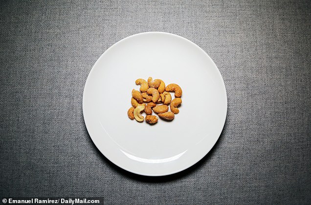A serving of cashews could be as little as 15 nuts.