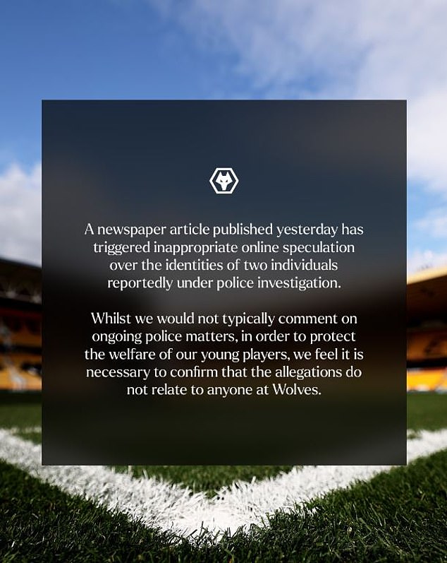 The club's statement highlighted that it had been issued due to concerns about the 