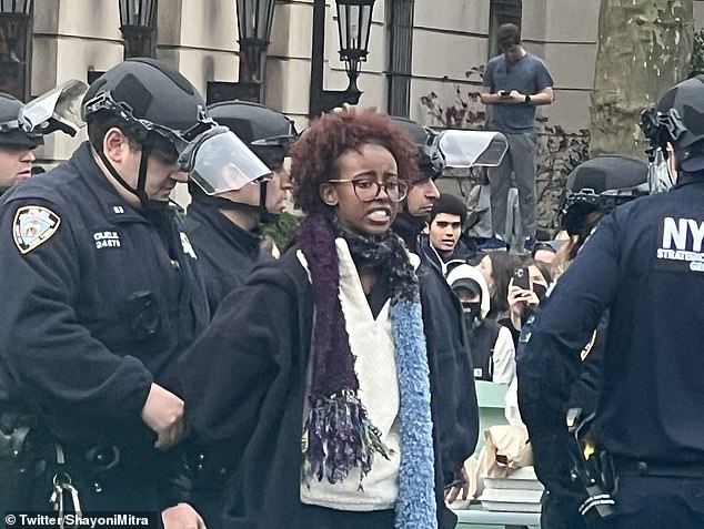 Hirsi was arrested for refusing to leave an on-campus camp and subsequently suspended from Barnard College.
