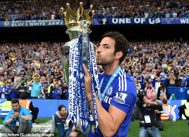 Fábregas won two Premier League titles during his time at Chelsea between 2014 and 2019.