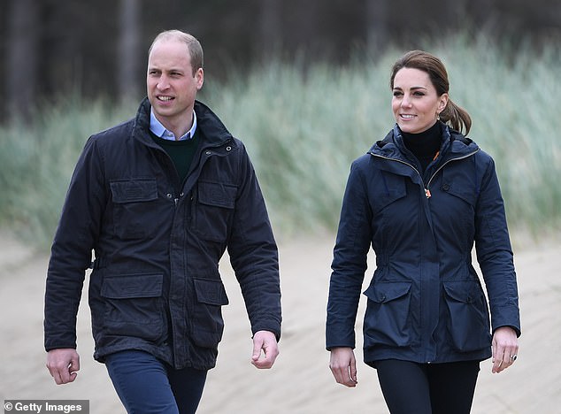 William and Kate (pictured in May) shared the image of Prince Louis shortly after midday on Tuesday.