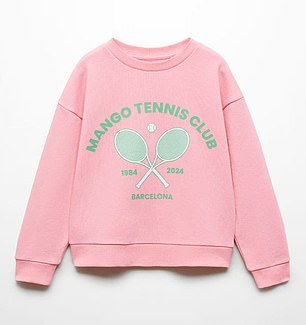 Tennis club sweatshirt, €55.99, mango. com