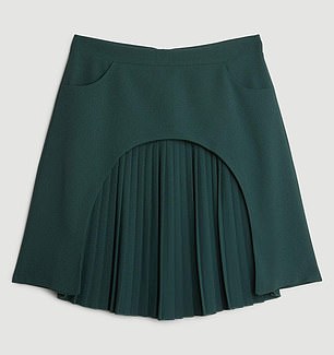 Pleated mini skirt, £129, karenmillen.com