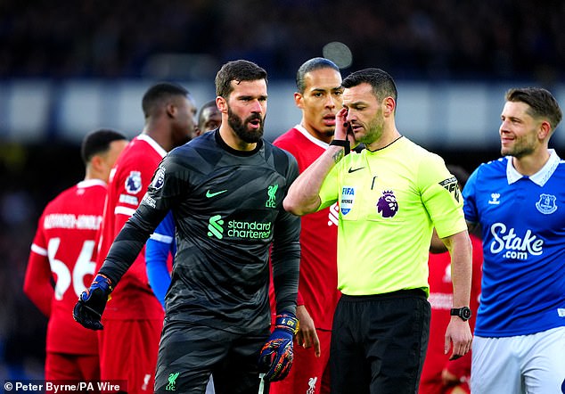 Liverpool had already been given an exit when Everton were denied a penalty for offside in the build-up.