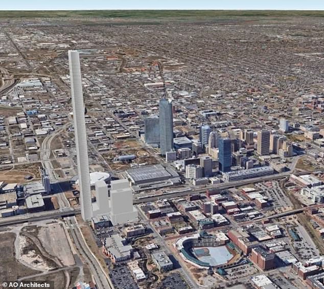 The Oklahoma City Planning Commission has granted approval for the project, in which the stunning tower will rise next to a railroad track, next to a U-Haul storage facility in Bricktown.