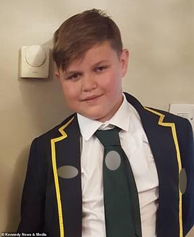 Ashley, pictured aged 15, claimed he always felt behind his classmates at school when they started going through puberty and surpassed him in height.