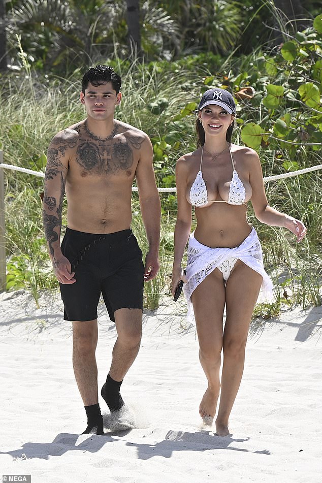 1714015354 557 Ryan Garcia is spotted hand in hand with bikini clad model Grace Boor
