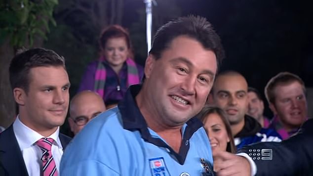 Former Footy Show boss Glenn Pallister said Hill (pictured from a more recent appearance on the show) was the first player with the personality needed to become a real TV star.